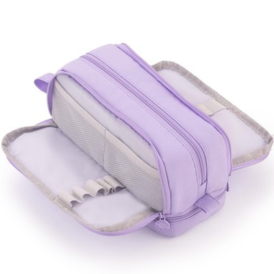Large Capacity Pen Pencil Case with 4 Compartments, Multi-Slot Pencil Pouch B...