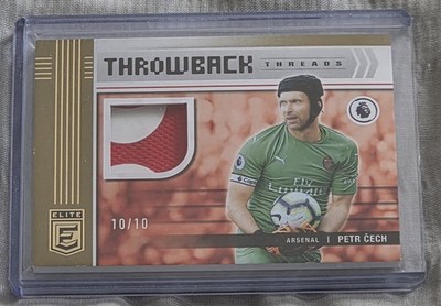 Petr Cech Throwback Threads 10/10 Arsenal Donruss Elite Patch Relikt Buchstütze