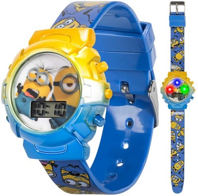 Minions Kids Watch   Flashing Dial Lights, LCD Display, Adjustable Comfort