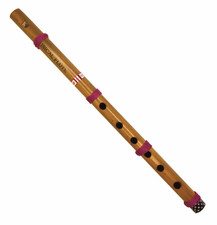 Handmade Natural Bamboo Flute 14  Bansuri Woodwind Musical Instrument B Scale