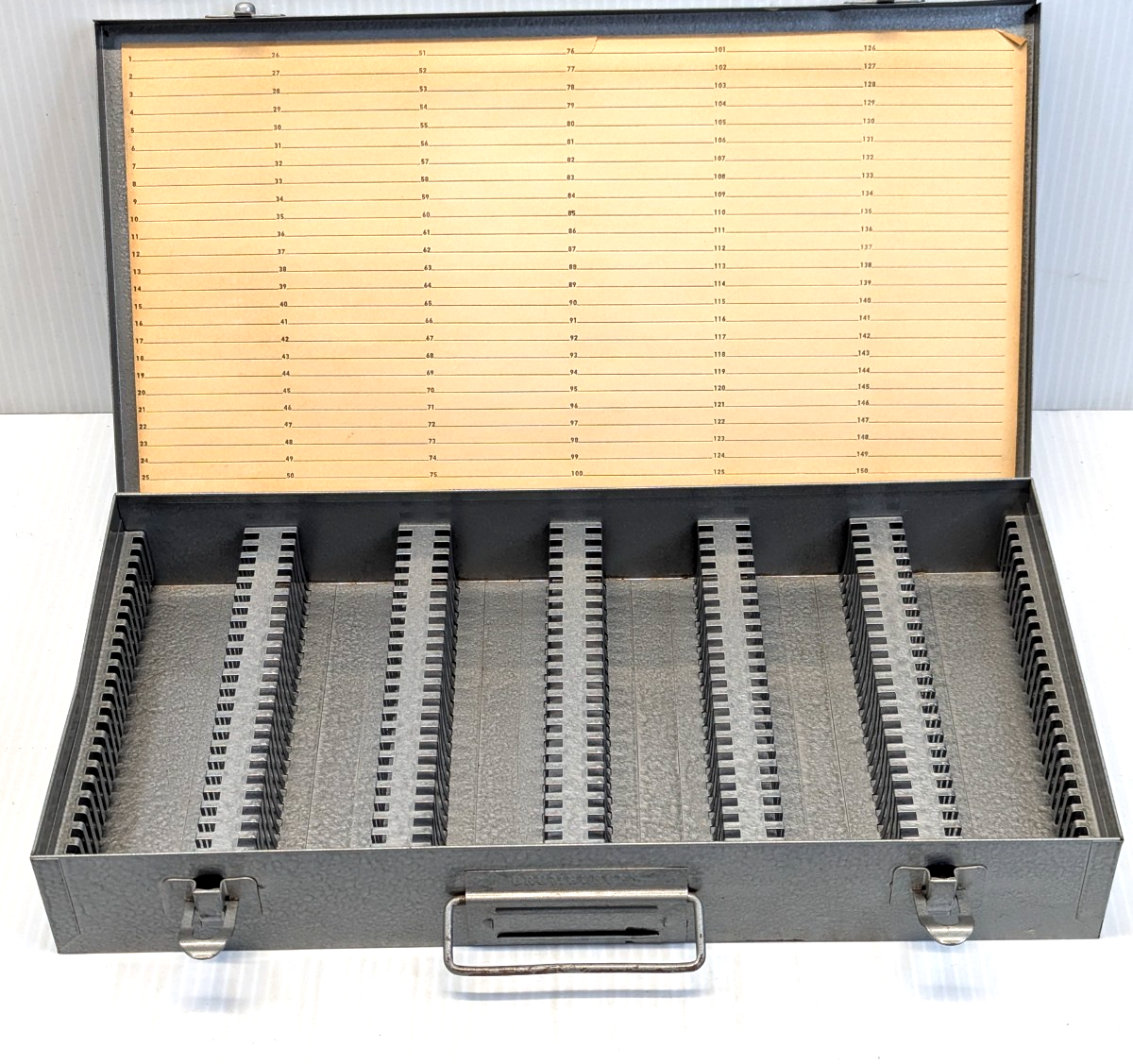 Slide Out File Rack Vintage Metal Brumberger 35mm Slide Storage File Cases Holds 150 | eBay