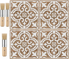 Mandala Stencil Set of 7 Reusable Tile Painting Stencils for Wall, Floor DIY