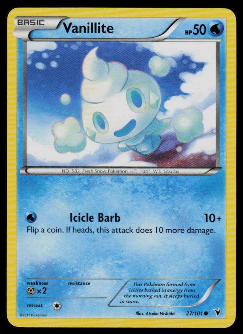Vanillite 27/101 Noble Victories Common Pokemon TCG NM