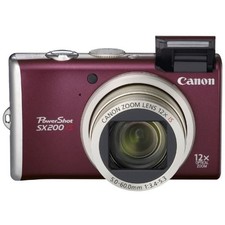 Good Condition Canon PowerShot SX200 IS Digital Camera W/SD Card Charger Tested