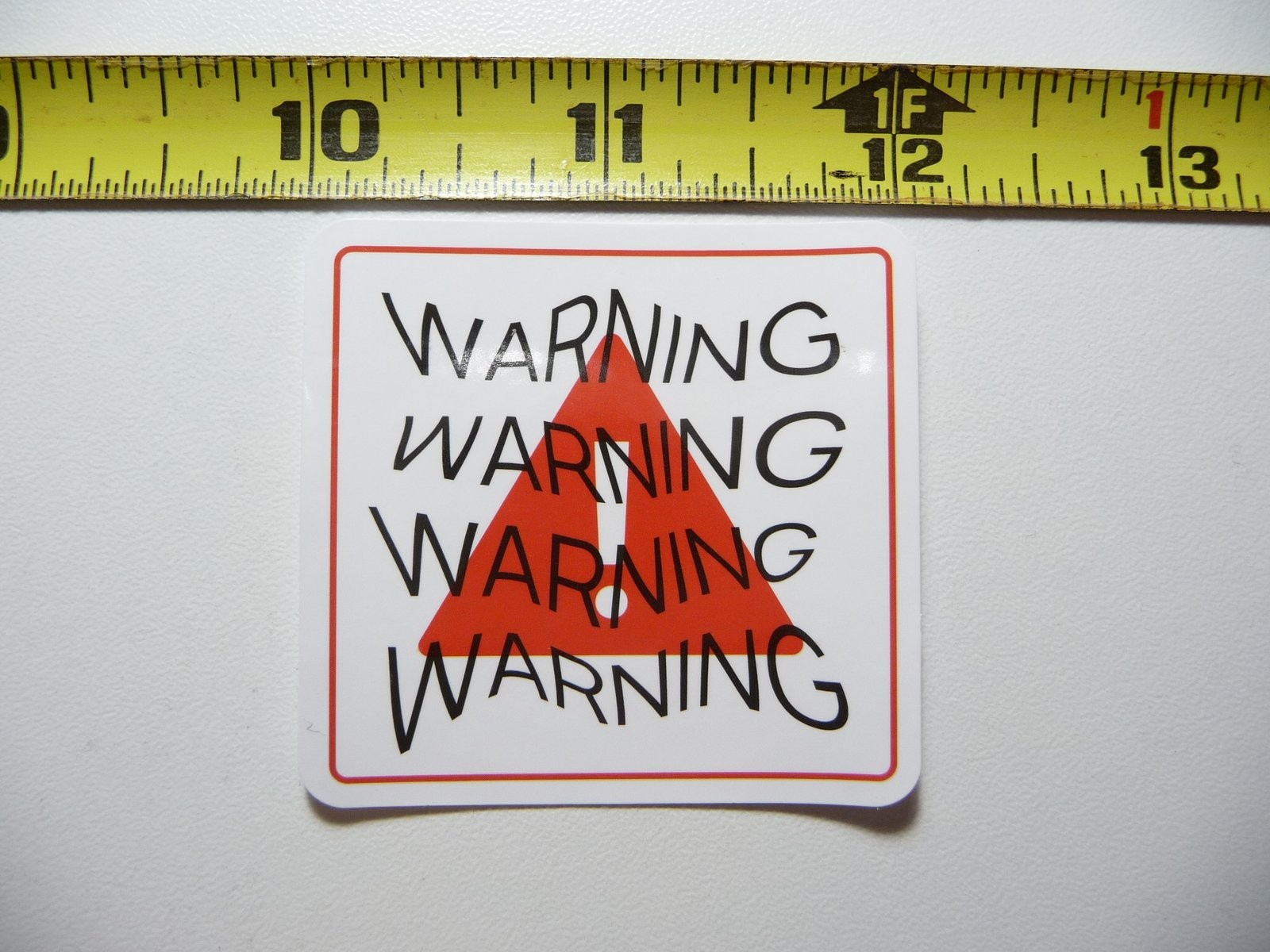 Caution Triangle Decal for Business Doors Policy Sticker