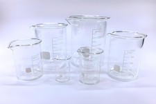 6 Sizes Glass Beaker Set, Beakers Clear Measuring Graduated Liquid Container...