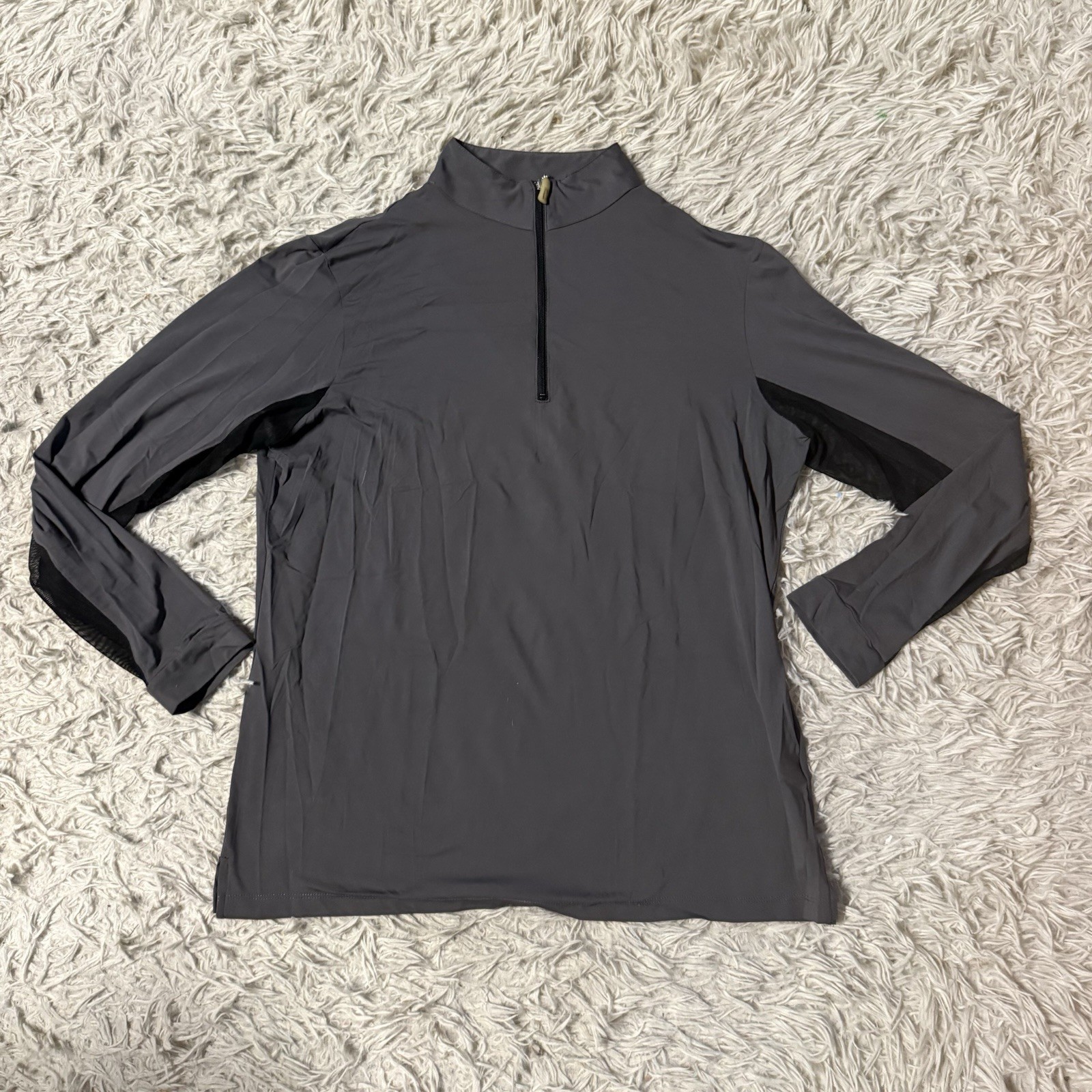 Women’s XL Grey Tailored Sportsman Long Sleeve Horseback Riding Sunshirt