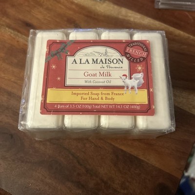 A La Maison de Provence Goat Milk With Coconut Oil 4pk 3.5 OZ Bar Soap