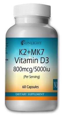 Vitamin K2 (800mcg) & Vitamin D3 (5000 IU)  Capsules.