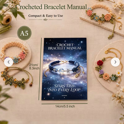 CROCHET BRACELET DIAGRAM MANUAL STARS TIED INTO EVERY LOOP