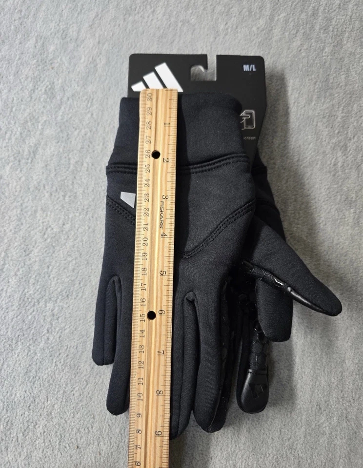adidas Cold Rdy Black Running Gloves Touchscreen Size M/L - Image 4 of 4