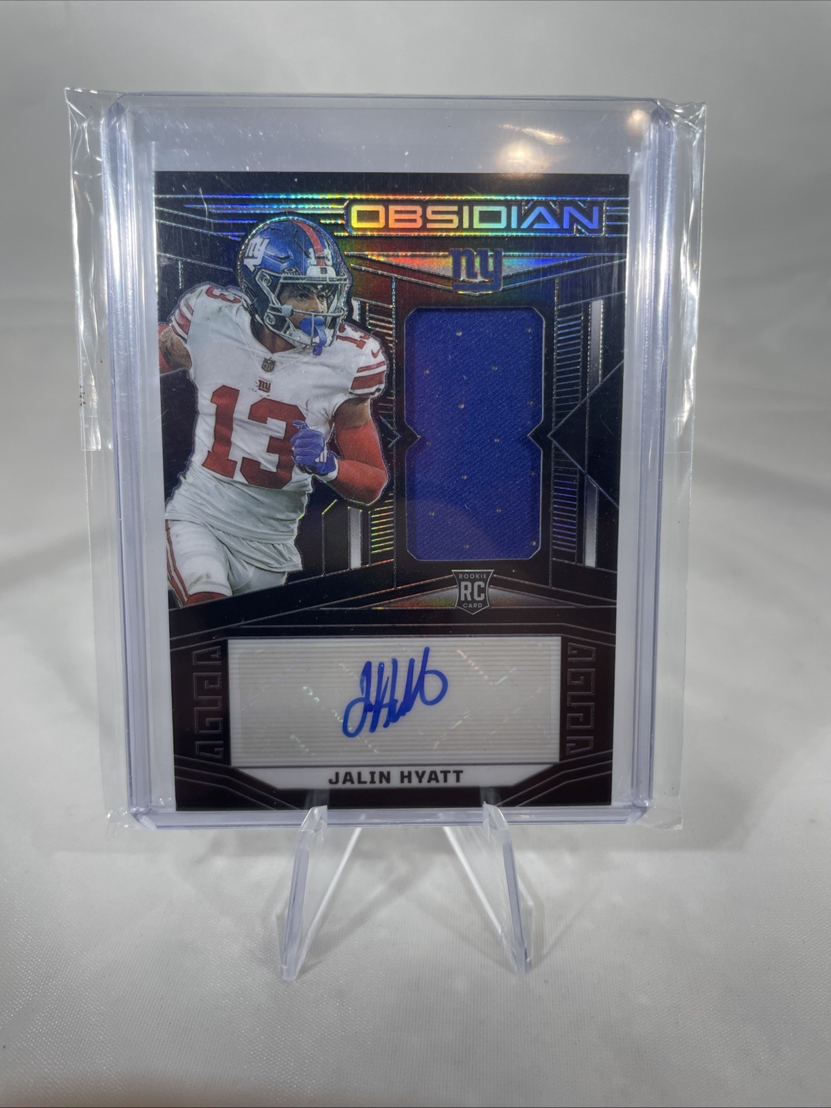 2023 Panini Obsidian - Rookie Jersey Autographs Jalin Hyatt #206 /199 (AU,MEM,RC