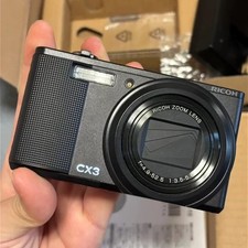 Ricoh CX3 Compact Digital Camera 10 MP 10.7x Optical Zoom with Accessories Black