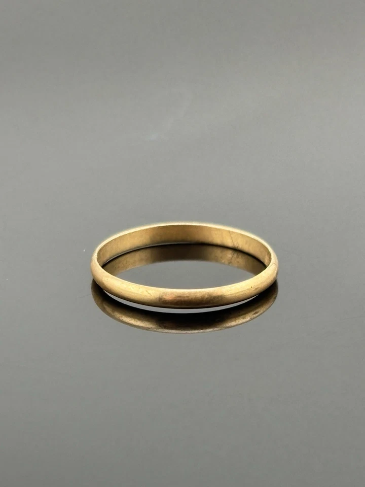 Vintage 10k Gelbgold Kind Baby Ring glattes Midi Band ~12,3 mm ca. Größe 0,75