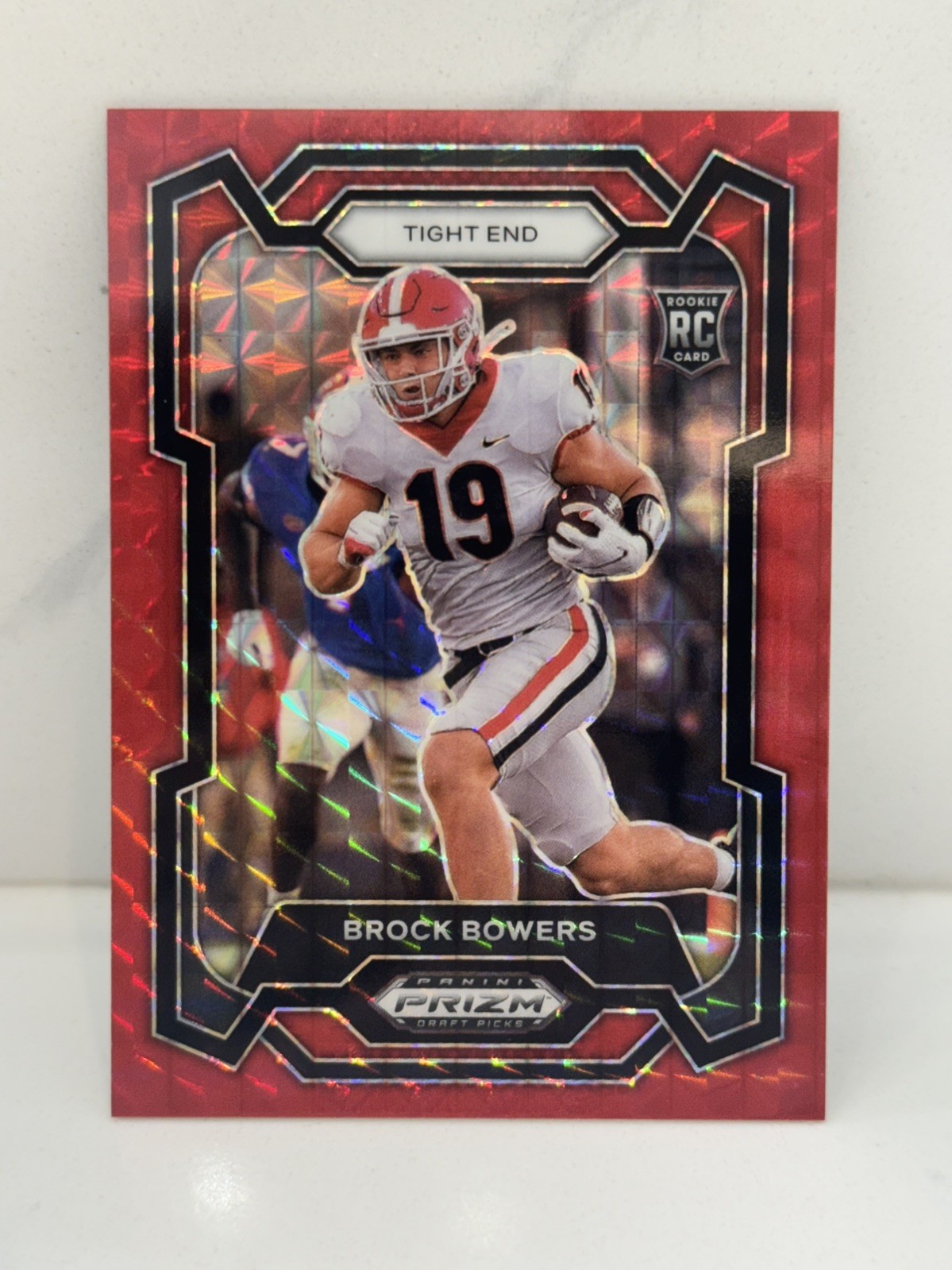 2024 Panini Prizm Draft Picks - Brock Bowers #107 Red Finite Prizm /125 (RC)