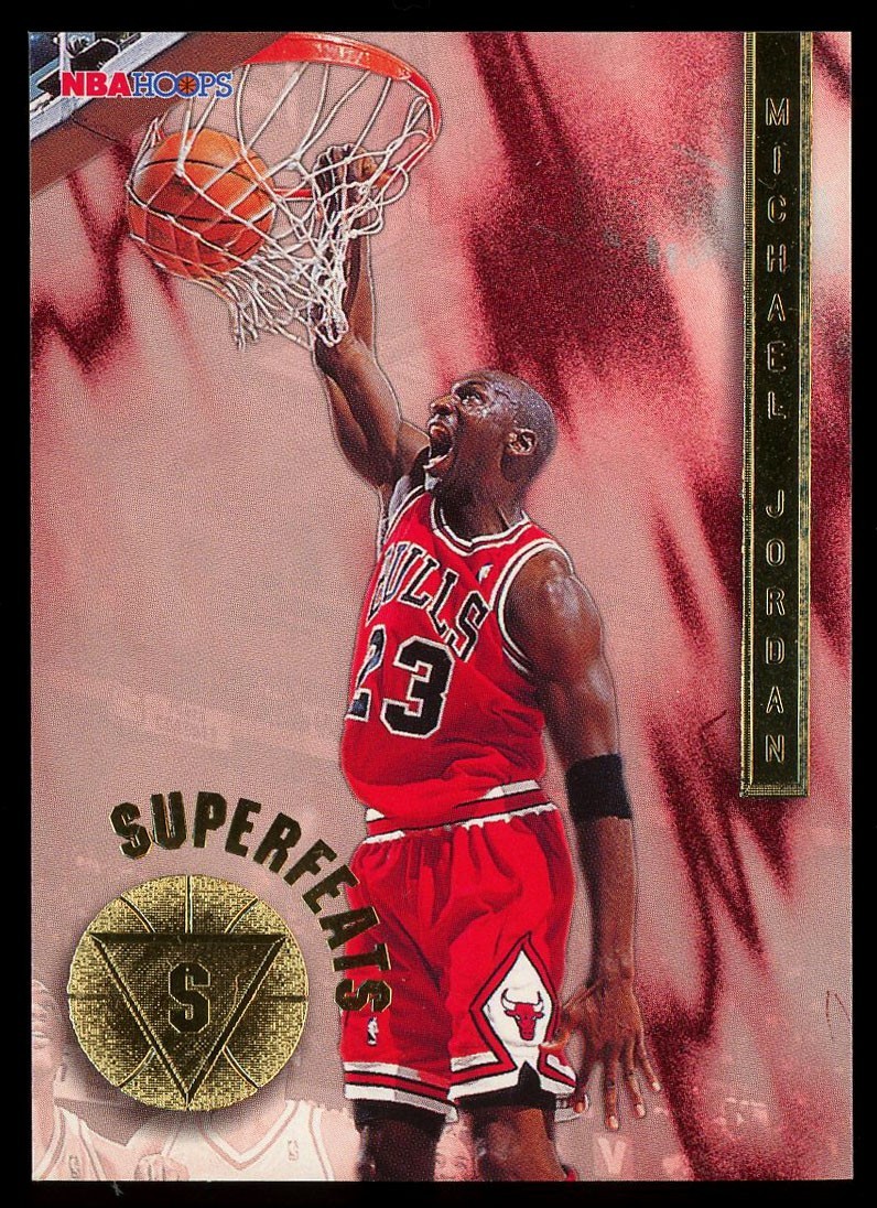 Michael Jordan 1996 Skybox NBA Hoops Superfeats Insert 1 Rare SP BULLS HOF