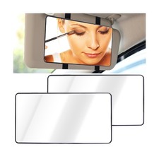 2 PCS Car Sun Visor Mirror, Cosmetic Makeup Mirrors with Straps, HD Car Inter...