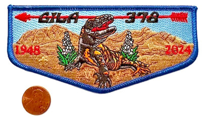 MERGED BOY SCOUT OA GILA LODGE 378 BSA YUCCA COUNCIL SERVICE DEATH FLAP 185 MADE