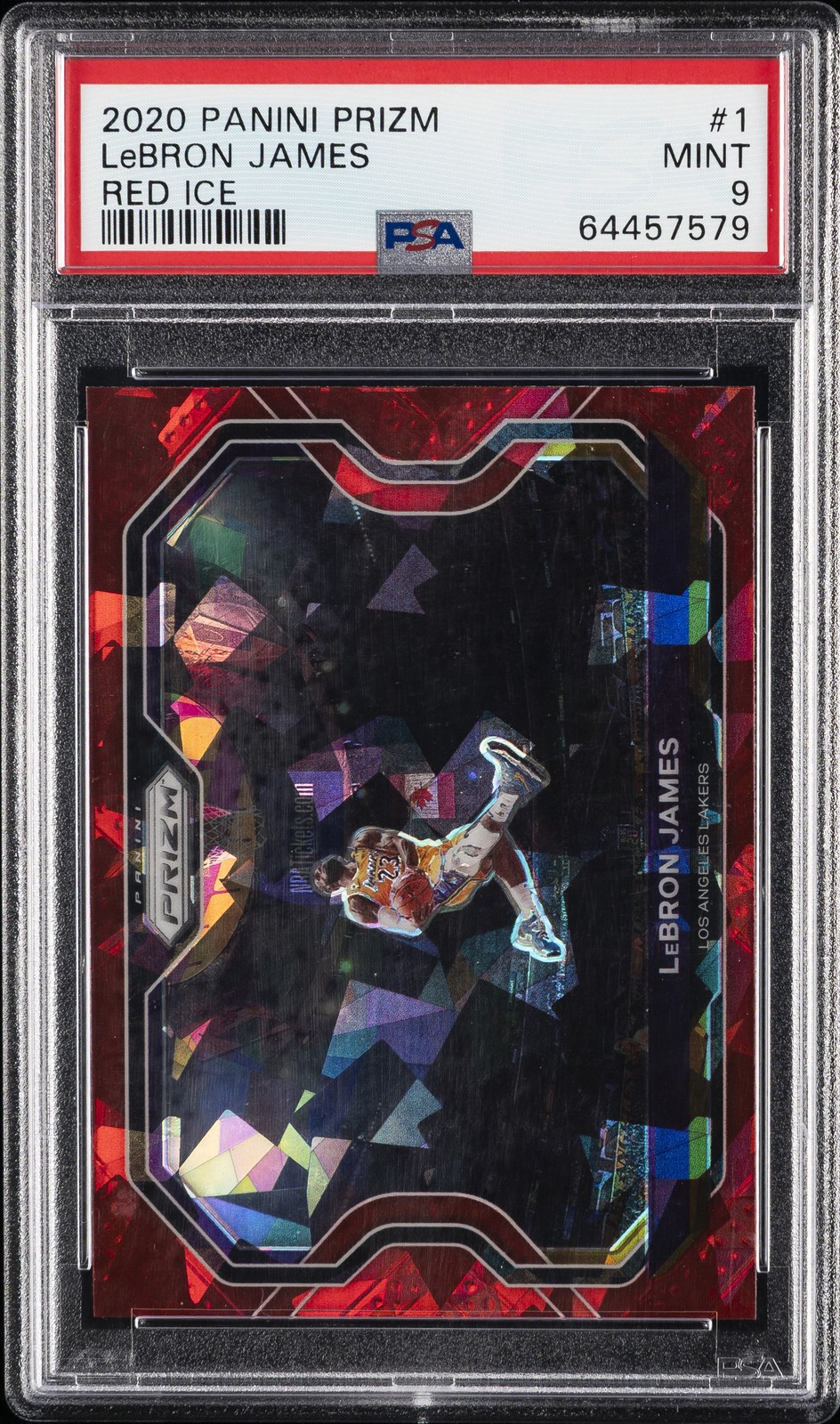 2020 PANINI PRIZM RED ICE #1 LEBRON JAMES PSA 9