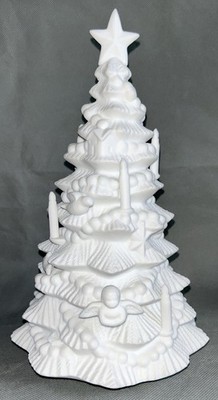 Dept 56 Porcelain Christmas Tree  Putting Up The Tree  #77895