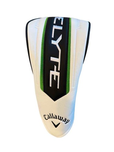 "NICE"  2025 CALLAWAY ELYTE DRIVER HEAD COVER-BLACK/WHITE/GREEN #3618-3620