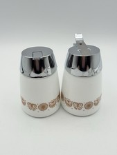 Gold Butterfly Gemco Sugar And Syrup Dispensers Set Vintage 70s US Made