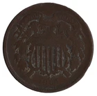 1864 USA 2 Cents Coin – Two Cent Piece – United States