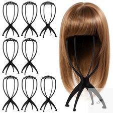 9 Pcs Wig Stand, Portable Wig Holder Wig Head Stand for Women Multiple Wigs