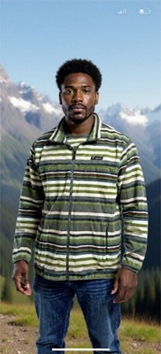 Columbia Mens Thorn Junction EXS Stripe Fleece Jacket Coat Full Zip XXL NWT