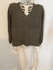 White Stag ribbed V-neck sweater