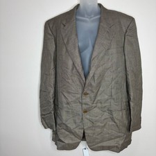 Vintage Giorgio Armani Suit Coat Size 44 Silk Wool Blazer Italian Made tan brown