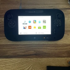 Nintendo Wii U Gamepad Video Game Bundle Lot Black Works Controller Adapter Cord