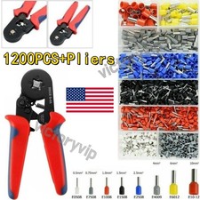 1200PCS Connectors Cord Wire Crimp Cable Pin End Bootlace Ferrule Terminals Kit