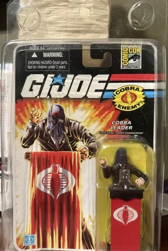 GI Joe 2008 Cobra 🐍 Commander Comic Con Black suit In original Case