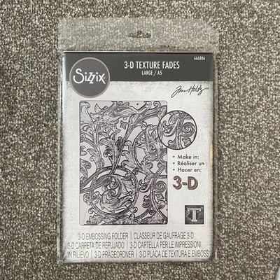 Tim Holtz Sizzix A5 3D Embossing Folder - 666886 Entangled Large Neu in OVP