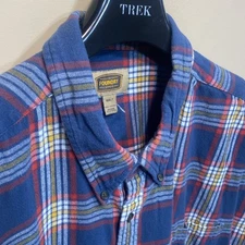 The Foundry Supply Co Shirt Mens 4XLT 4XL Tall Blue Plaid Flannel MidWeight. A55