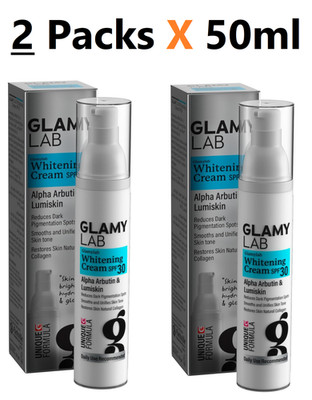 Glamy Lab Whitening cream SPF 30 for Hyperpigmentation , Dark Spots(2packsX50gm)