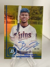Bryan Acuna 2022 Bowman Heritage Prospect Gold Refractor Auto/50 #CPA-BA
