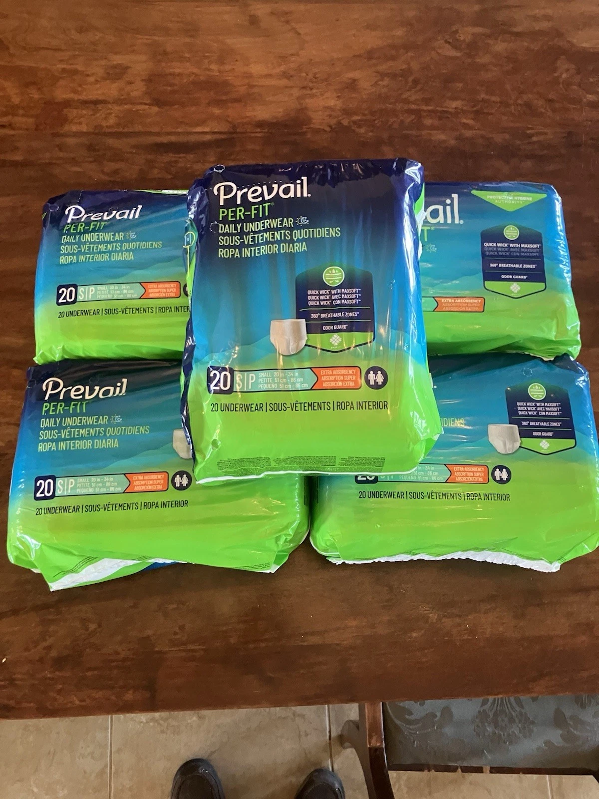 (100) Prevail Adult Diapers Small - 5 Packs Of 20