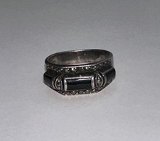 Vintage 925 Sterling Silver Black Onyx Ring