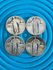**Junk Silver** Four Standing Liberty Quarters 1925, 1926,1929 & 1930,