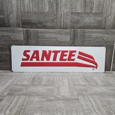 Santee Custom Motorcycle Chrome Harley Davidson 25" X 7" Embossed Metal Sign