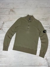 Vintage Stone Island 1/4 Zip Half Button 2008 Sweater Men Size M Green