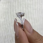 1.1ct Marquise & Round Anniversary Ring White Gold 14K Labcreated Diamond F/VS — photo 3