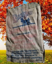 Vintage BLUEJAY Burlap Sack (Ink Faded) Sack In Good Shape 
