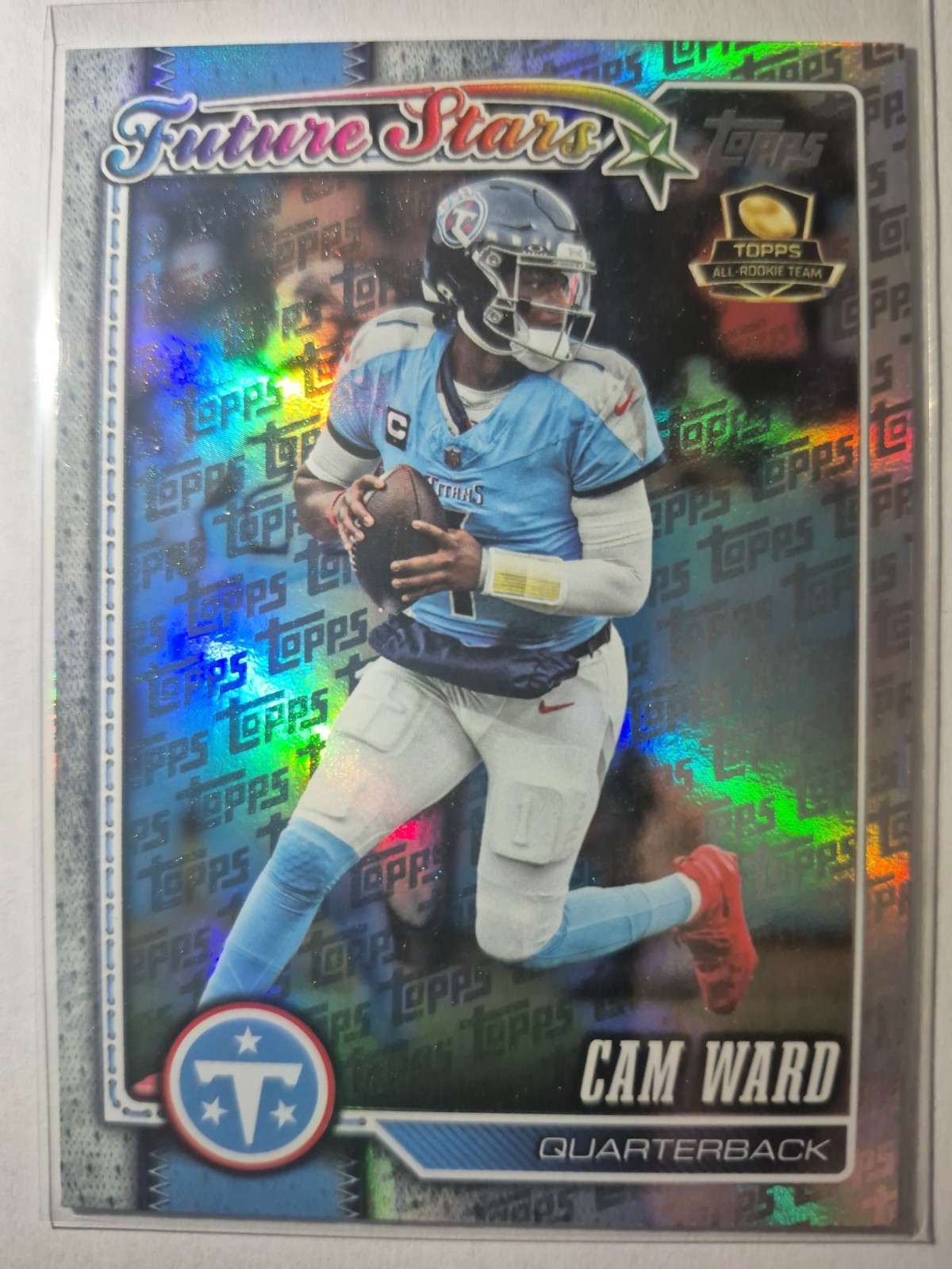 2026 Topps Flagship Cam Ward #264 Topps Logo Foilboard SP Titans