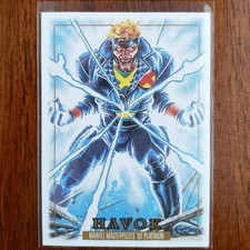 2024 Marvel Masterpieces ‘92 Platinum Havok # 35 Canvas Parallel RARE