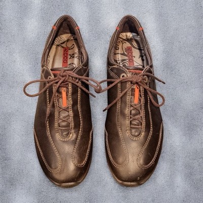 Vintage Y2K ECCO Brown Leather Lace Up Comfort Shoes Women s US 7.5 EU 38
