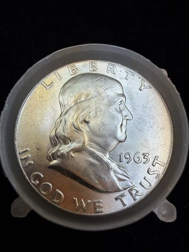 1963-P Franklin Half Dollar Roll of 20 - 90% Silver UNC/BU