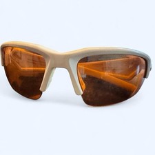 White Prospects Sports Sunglasses with Orange Lenses Baseball/ Softball Style 